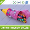 9 Colors Triangle Crayon in a Pencil Shape Bag